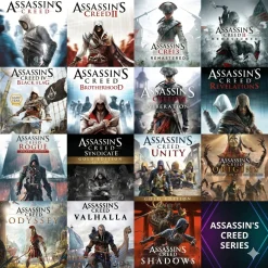 16 Game Assassin’s Creed: Shadows + Mirage + Valhalla + Unity + Origins + Syndicate + Rogue...