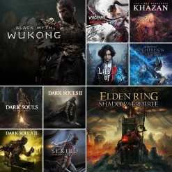 Wukong + Elden Ring + Wuchang + Sekiro + Lies of P + The First Berserker Khazan + Dark Souls 1/2/3
